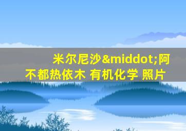 米尔尼沙·阿不都热依木 有机化学 照片